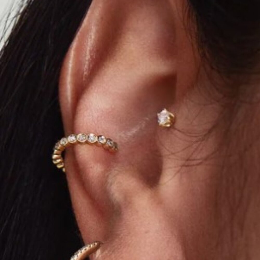 Mejuri Diamond Ear Cuff – 14k Gold & Natural Diamond NEW